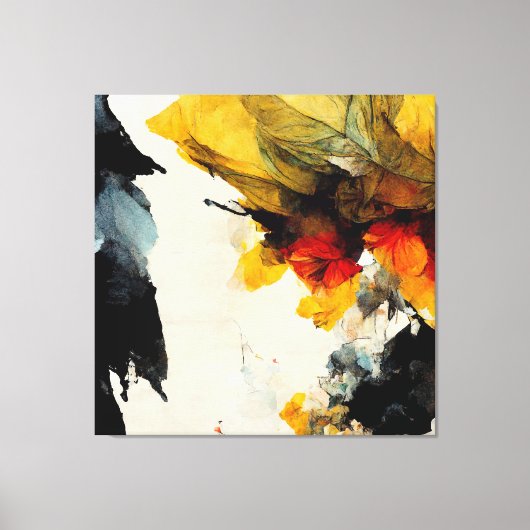 Abstracte verfstroom "Natuur". canvas afdruk (Voorkant)