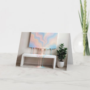 Abstracte verjaardagschildering druppelend op een kaart