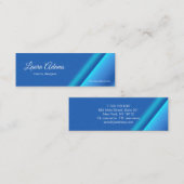 Abstracte verloopblauwe textuur mini visitekaartje (Voorkant / Achterkant)