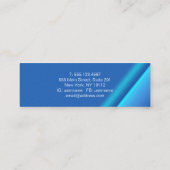 Abstracte verloopblauwe textuur mini visitekaartje (Achterkant)