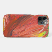 Abstracte Verticale Beweging in Rood Case-Mate iPhone Case (Achterkant (horizontaal))
