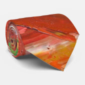 Abstracte Verticale Beweging in Rood Stropdas (Opgerold)