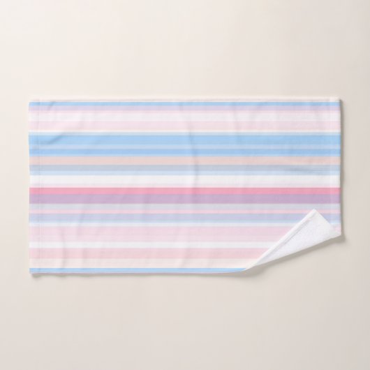 Abstracte verticale streep in zachte kleuren bad handdoek (Handdoek)