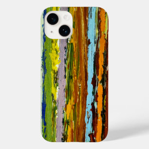 Abstracte verticale verfstreaks Case-Mate iPhone 14 hoesje