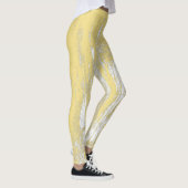 Abstracte, vervormde, Trendy gele kool Leggings (Rechts)