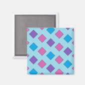 Abstracte vierkante mazen Magnet Magneet (Voorkant / Achterkant)