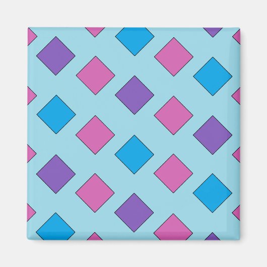 Abstracte vierkante mazen Magnet Magneet (Voorkant)