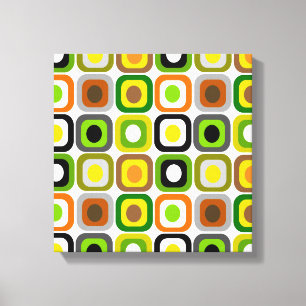 Abstracte Vierkanten van het Canvas van het midden Afdruk
