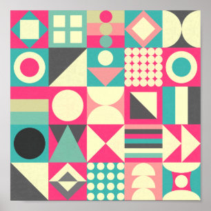 Abstracte vierkantjes 110419 poster