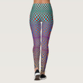 Abstracte vierkantjes 2 leggings (Achterkant)