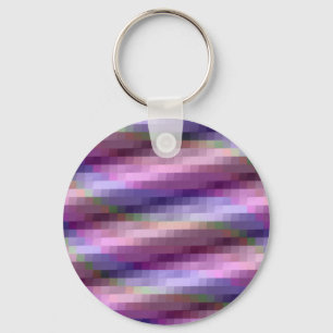 Abstracte vierkantjes in Paars, roze en blauw Sleutelhanger