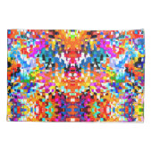 Abstracte vierkantjes notitieboek laptop kussensloop (Achterkant-Links)