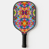 Abstracte vierkantjes notitieboek laptop pickleball paddle (Achterkant)