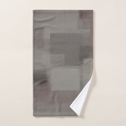 Abstracte vierkantjes op aarde bad handdoek (Handdoek)