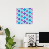 Abstracte vierkantjes poster (Thuiskantoor)