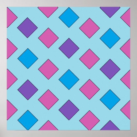 Abstracte vierkantjes poster (Voorkant)