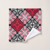 Abstracte vierkantsgeometrie zonder naadloze ingec bad handdoek (Wasdoekje)