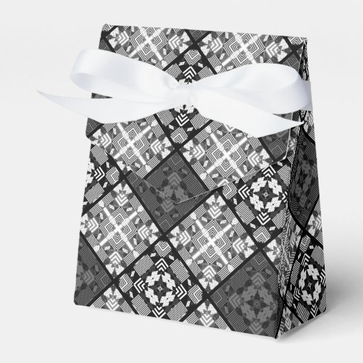 Abstracte vierkantsgeometrie zonder naadloze ingec bedankdoosjes (Voorkant Zijde)