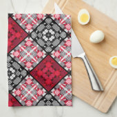 Abstracte vierkantsgeometrie zonder naadloze ingec theedoek (Quarter Fold)