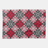 Abstracte vierkantsgeometrie zonder naadloze ingec theedoek (Horizontaal)