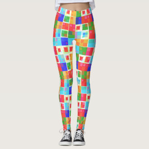 abstracte vierkantsleggings leggings