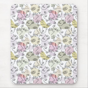 Abstracte vingerafdruklijn muismat