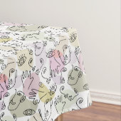 Abstracte vingerafdruklijn tafelkleed (Voorbeeld)