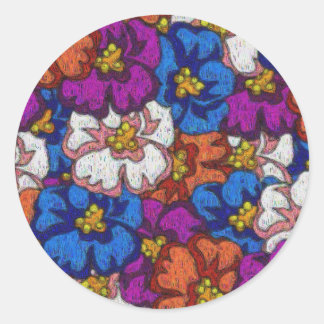 Abstracte viooltjes - Sticker