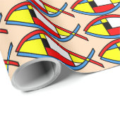 Abstracte vis cadeaupapier (Rol Hoek)