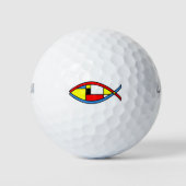 Abstracte vis golfballen (Voorkant)