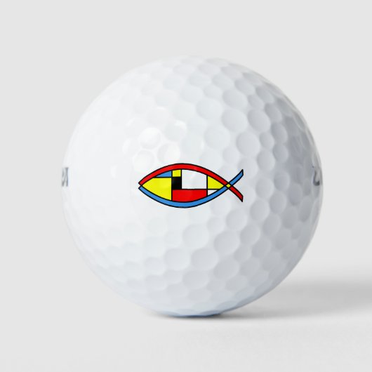 Abstracte vis golfballen (Voorkant)