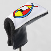 Abstracte vis golfheadcover (3/4 voorkant)