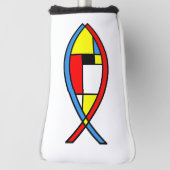 Abstracte vis golfheadcover (Draai 90)