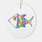 Abstracte vis keramisch ornament (Links)