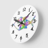 Abstracte vis ronde klok (Hoek)