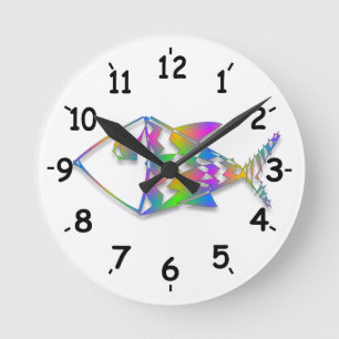 Abstracte vis ronde klok