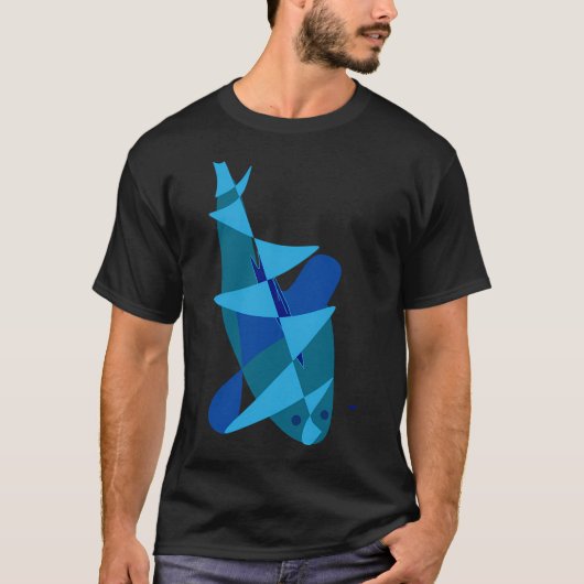 Abstracte vis t-shirt (Voorkant)