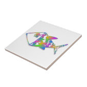 Abstracte vis tegeltje (Zijkant)