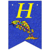 Abstracte vis van fijne feestdag vlaggetjes (Eerste vlag)