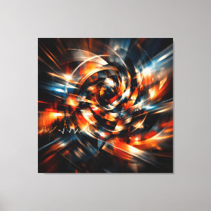 Abstracte visie op beweging en geest canvas afdruk