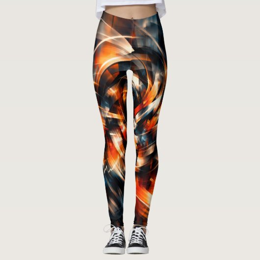 Abstracte visie op beweging en geest leggings (Voorkant)