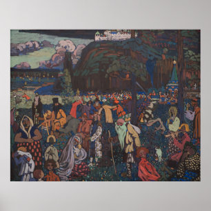 Abstracte Vitalit, Wassily Kandinsky Kleurrijk Lev Poster