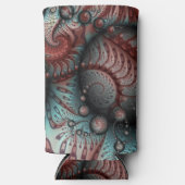 Abstracte Vivid Fantasy Fractal Art Bruin Blauw (Voorkant)