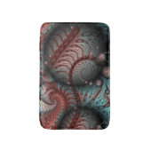 Abstracte Vivid Fantasy Fractal Art Bruin Blauw Badmat (Voorkant Verticaal)