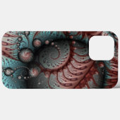 Abstracte Vivid Fantasy Fractal Art Bruin Blauw Case-Mate iPhone Case (Achterkant (horizontaal))