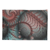 Abstracte Vivid Fantasy Fractal Art Bruin Blauw Kussensloop (Achterkant)