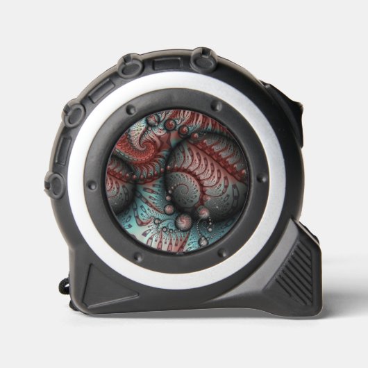 Abstracte Vivid Fantasy Fractal Art Bruin Blauw Rolmaat (Voorkant)