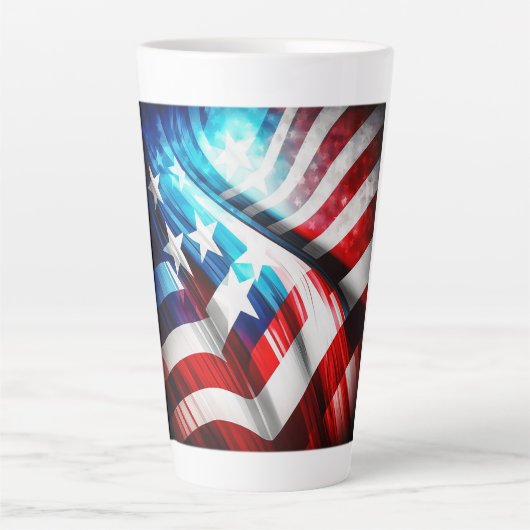 Abstracte Vlag Latte Mok VS (Voorkant)