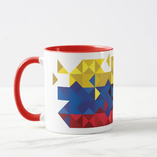 Abstracte vlag van Ecuador, Republiek Ecuador Poly Mok (Links)