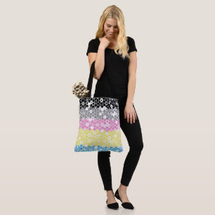 Abstracte vlag van polygender Pride Draagtas